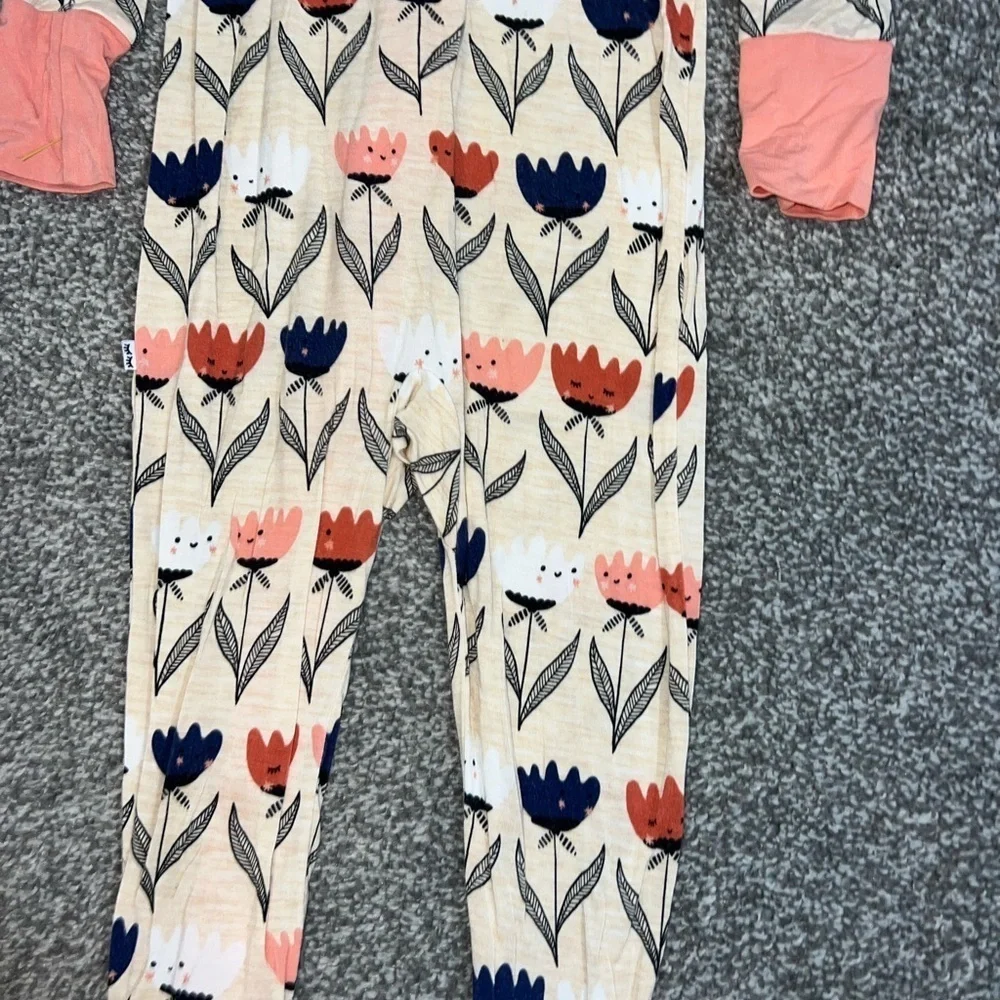 Little sleepies Floral Print Kids Onesie